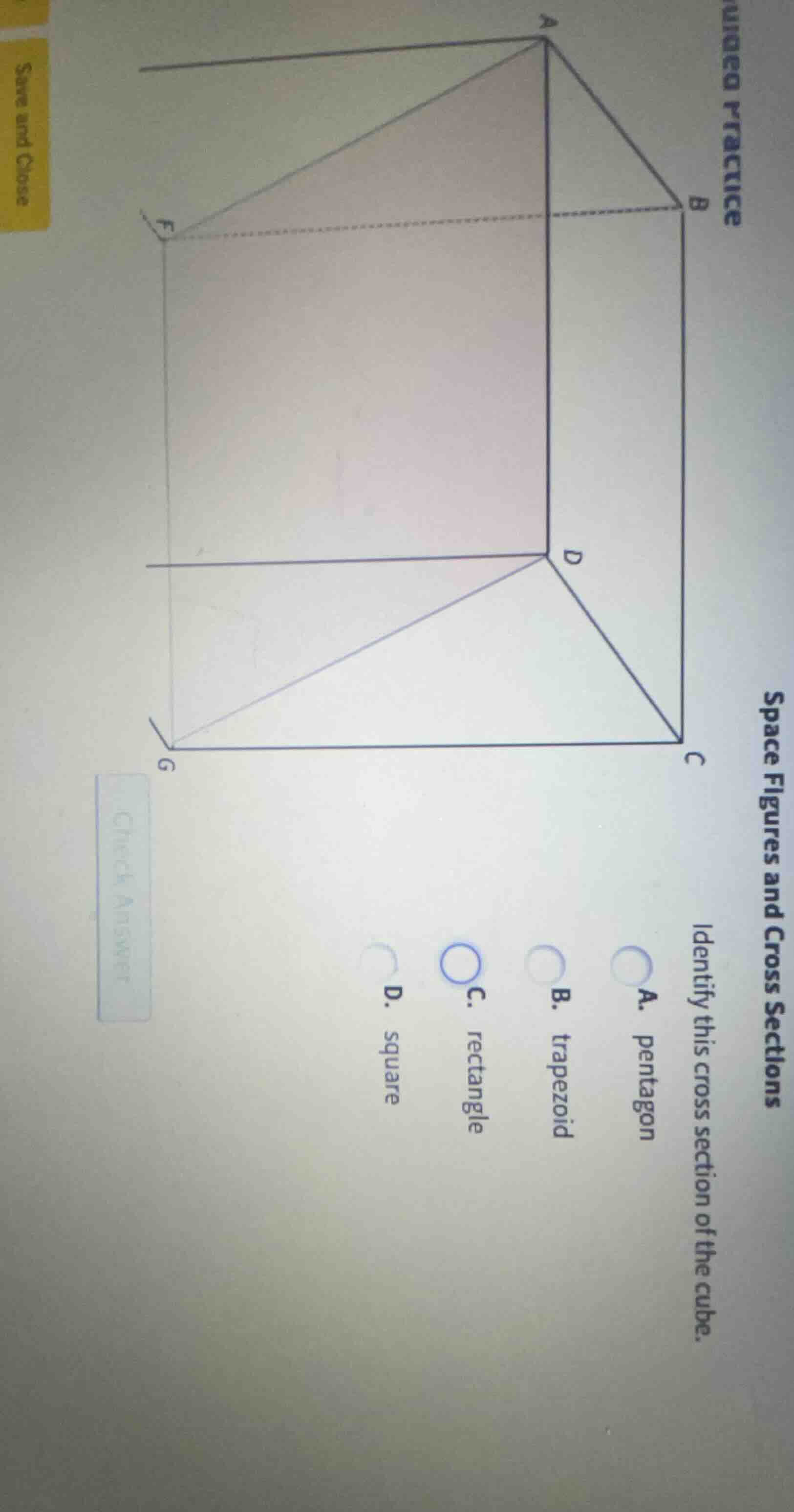 guided practice space figures and cross sections identify this cross se…