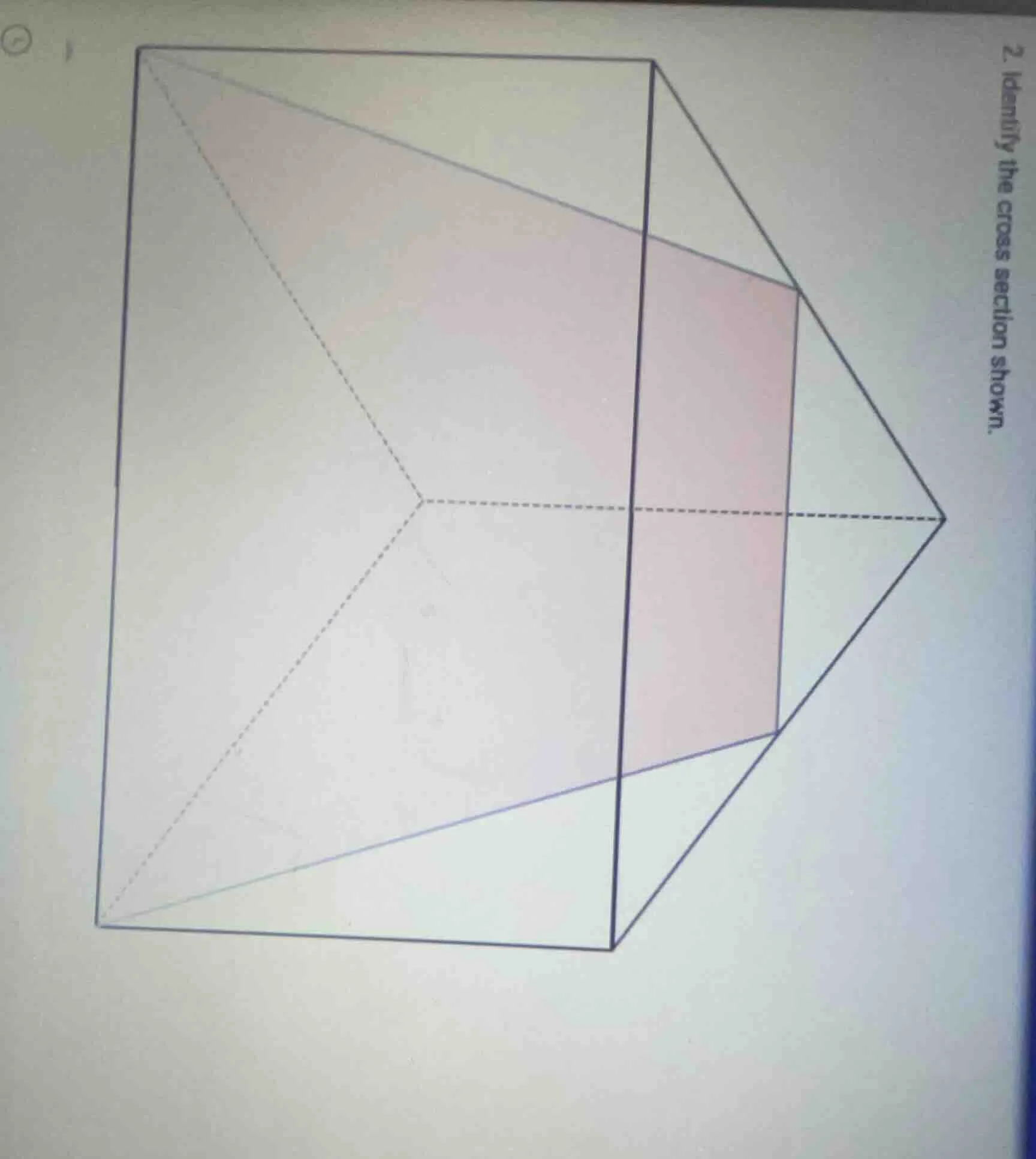 2. identify the cross section shown.