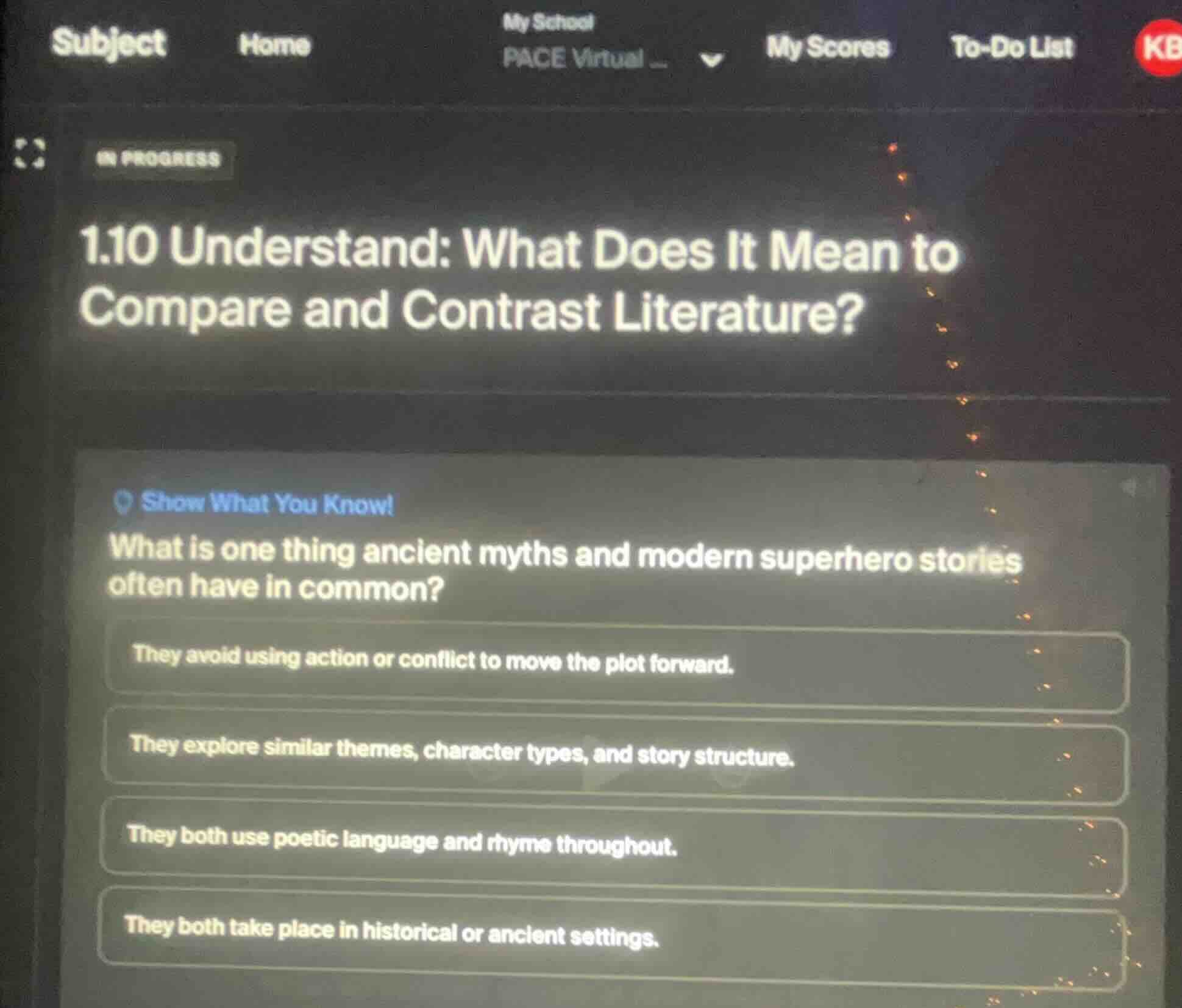 1.10 understand: what does it mean to compare and contrast literature? …