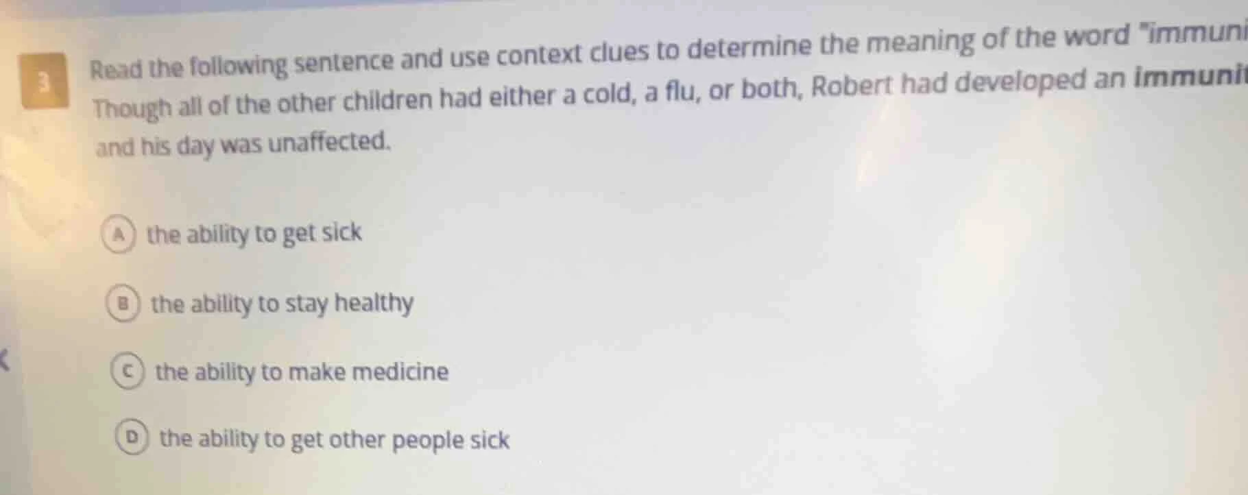 3 read the following sentence and use context clues to determine the me…