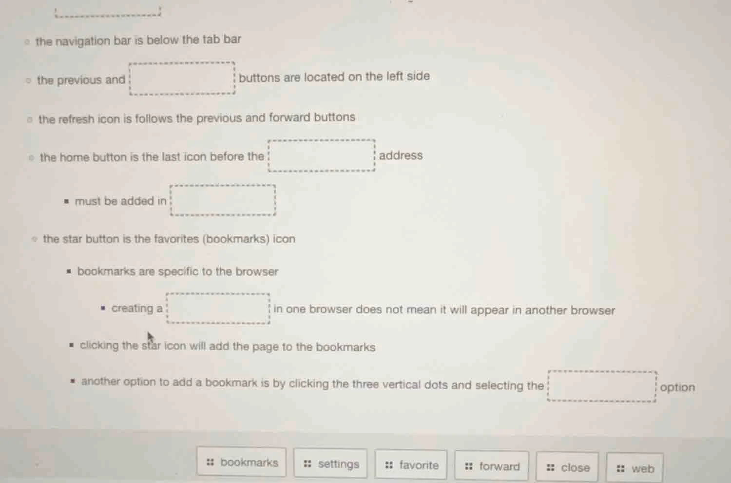 the navigation bar is below the tab bar the previous and buttons are lo…