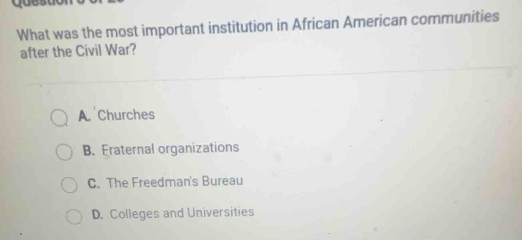 question 5 of 25 what was the most important institution in african ame…