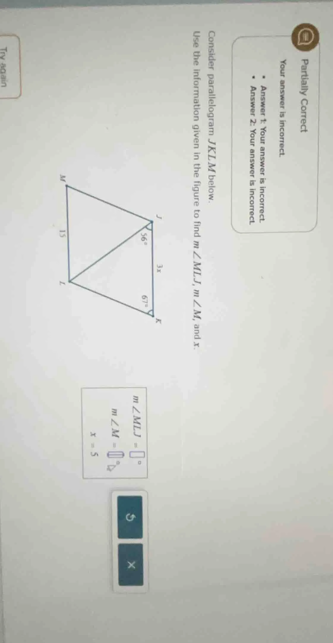 partially correct your answer is incorrect answer 1: your answer is inc…