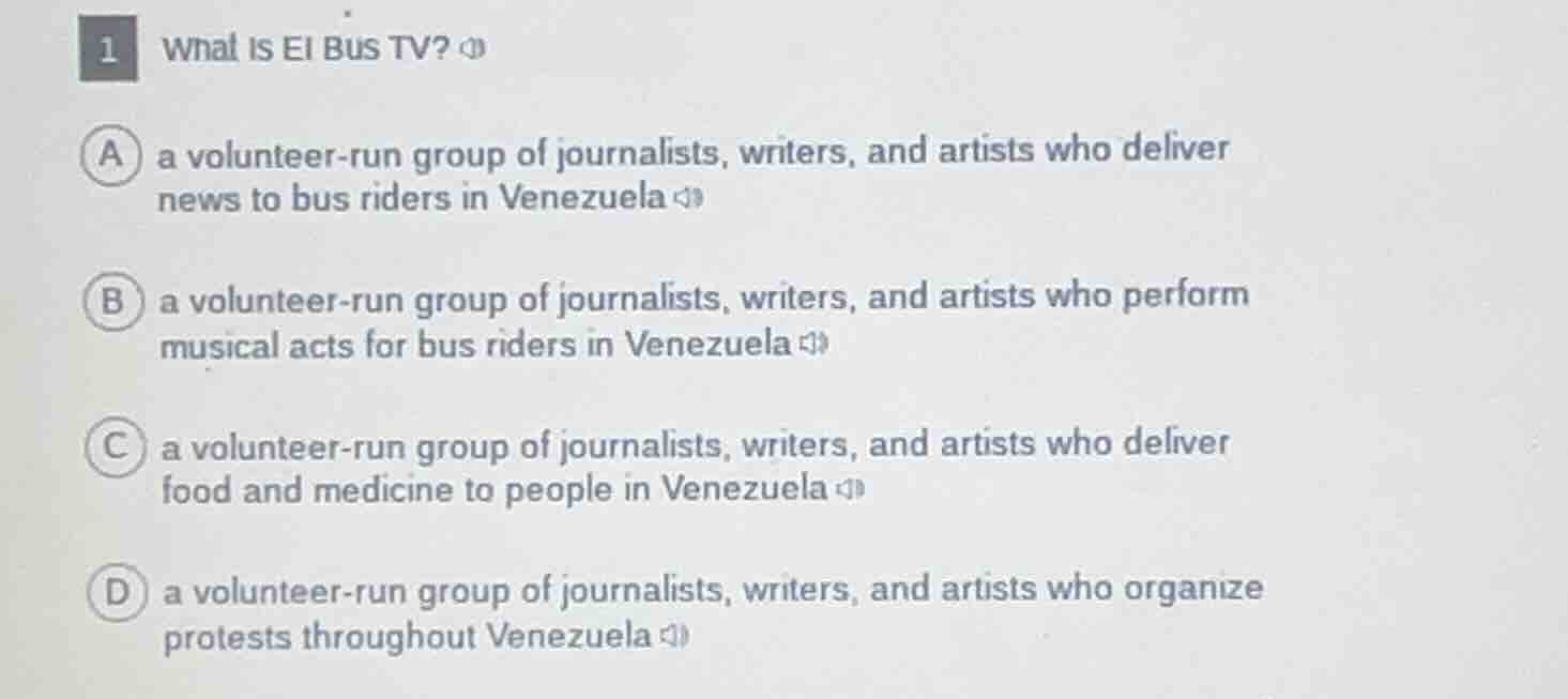 1 what is el bus tv? a a volunteer - run group of journalists, writers,…