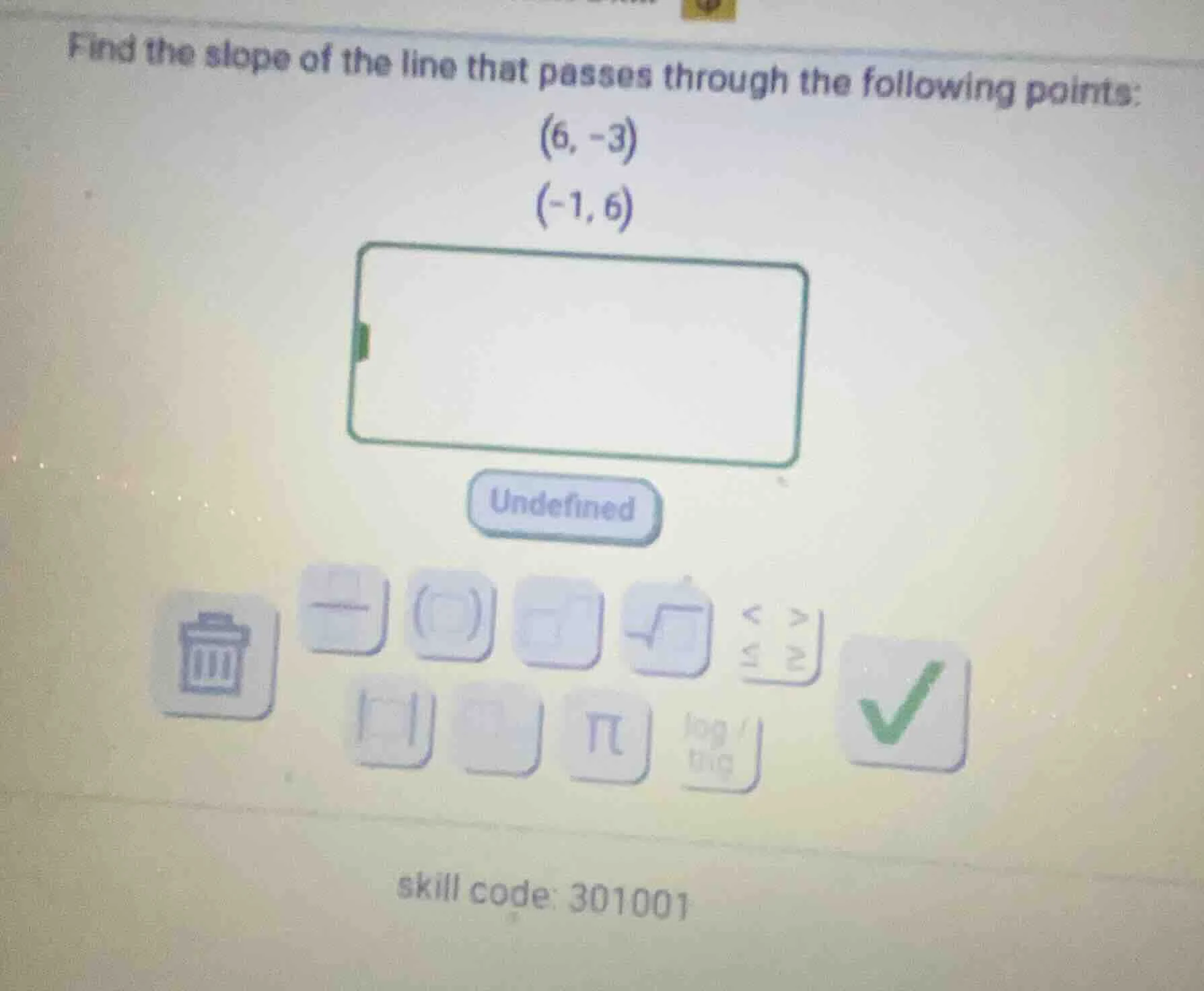 find the slope of the line that passes through the following points: (6…
