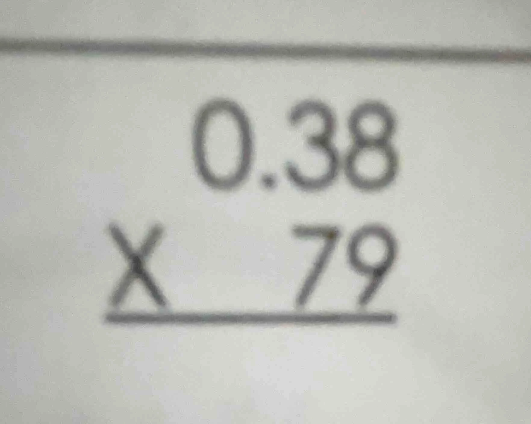 0.38 × 79