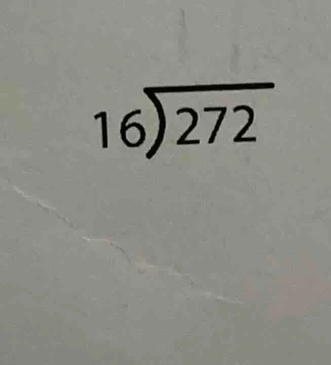 16\\overline{)272}