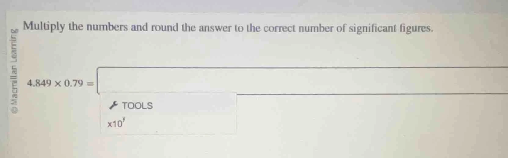 multiply the numbers and round the answer to the correct number of sign…
