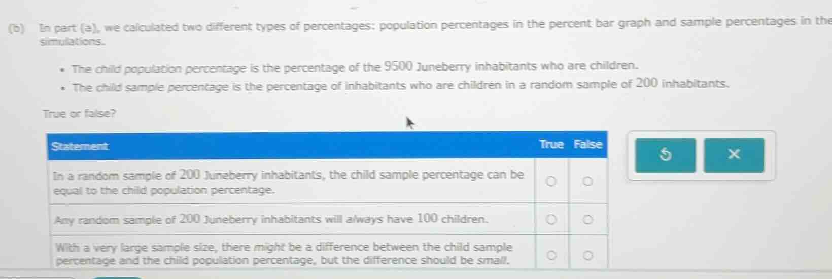 (b) in part (a), we calculated two different types of percentages: popu…