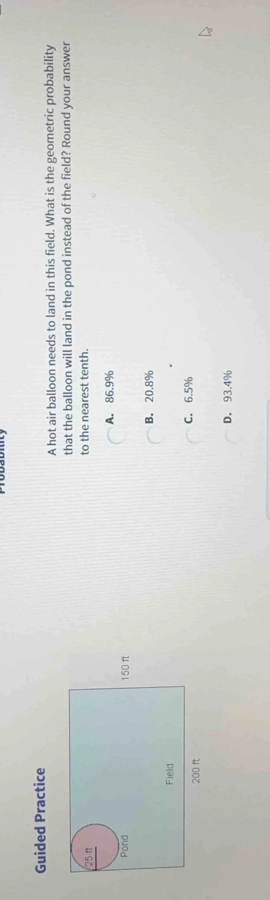 guided practice a hot air balloon needs to land in this field. what is …