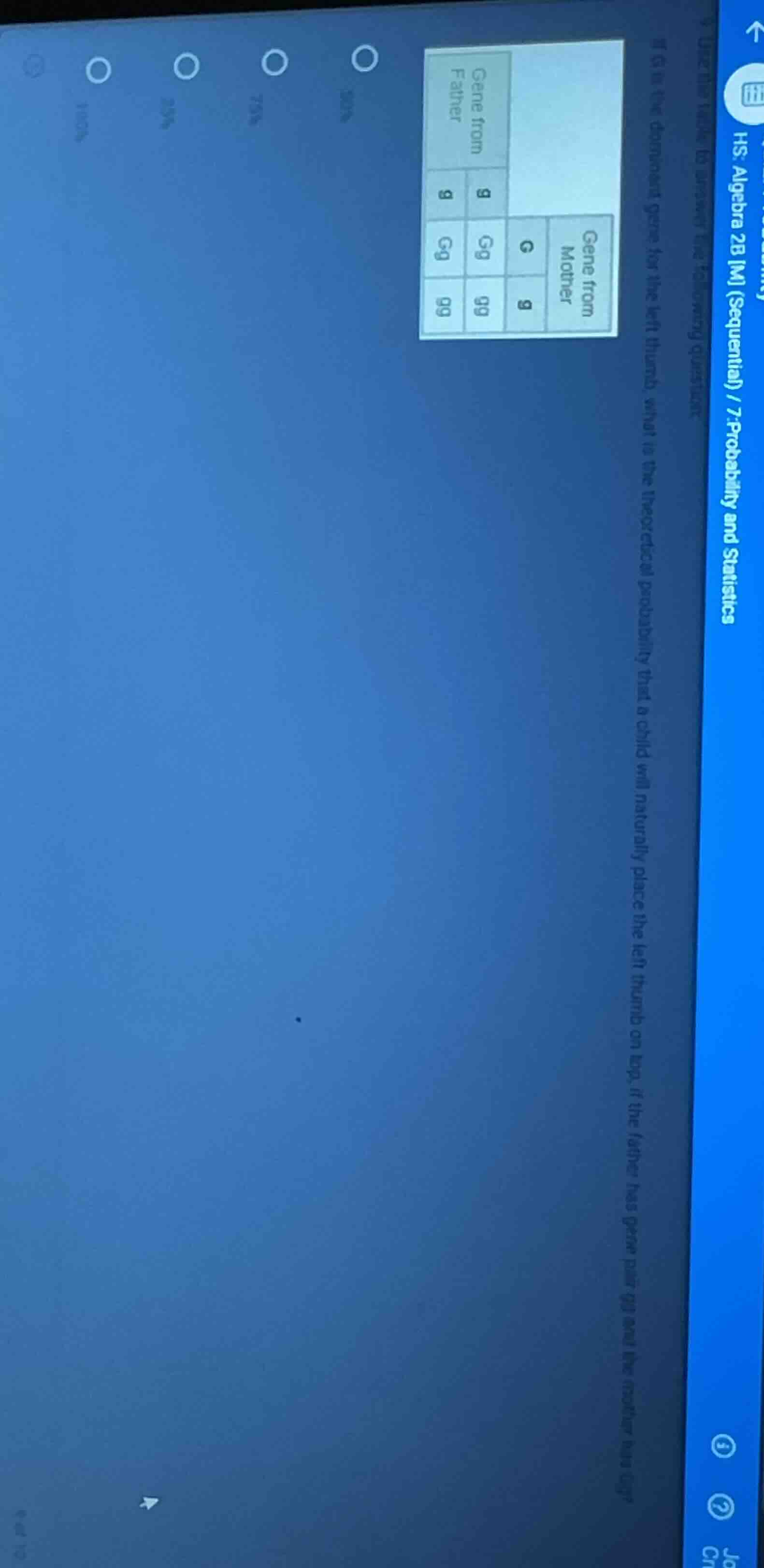 use the table to answer the following question: given the dominant gene…