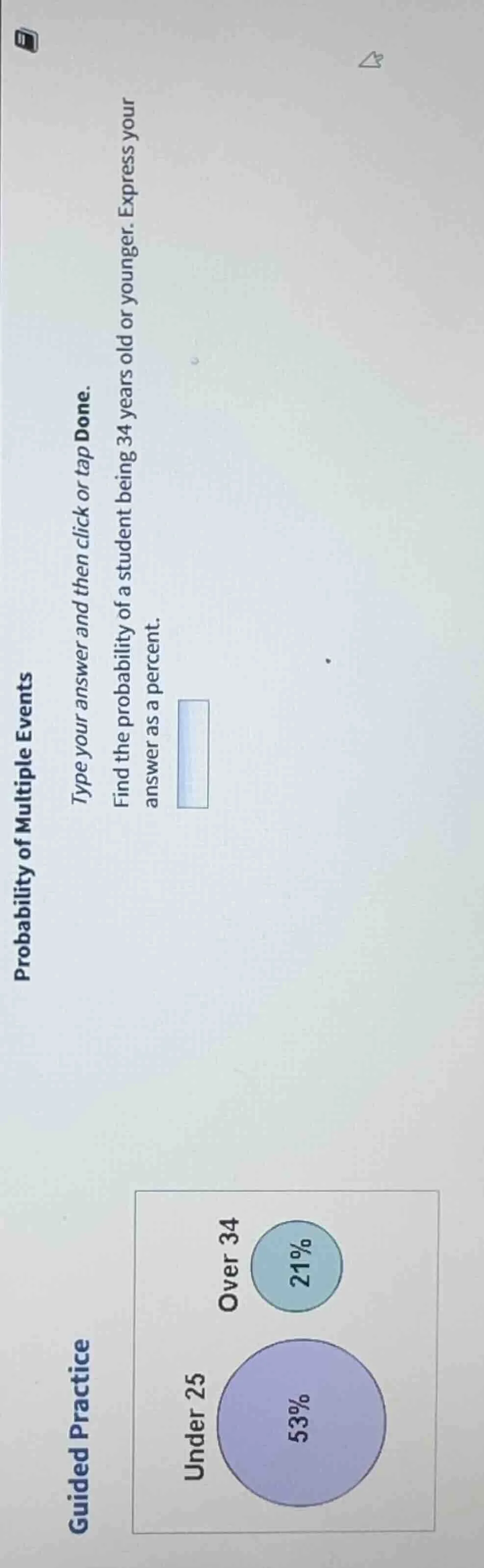 probability of multiple events guided practice type your answer and the…