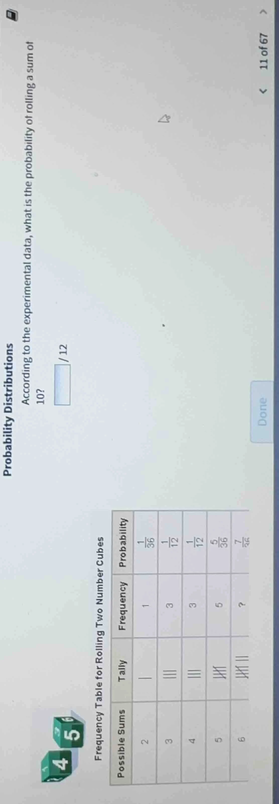 probability distributions according to the experimental data, what is t…