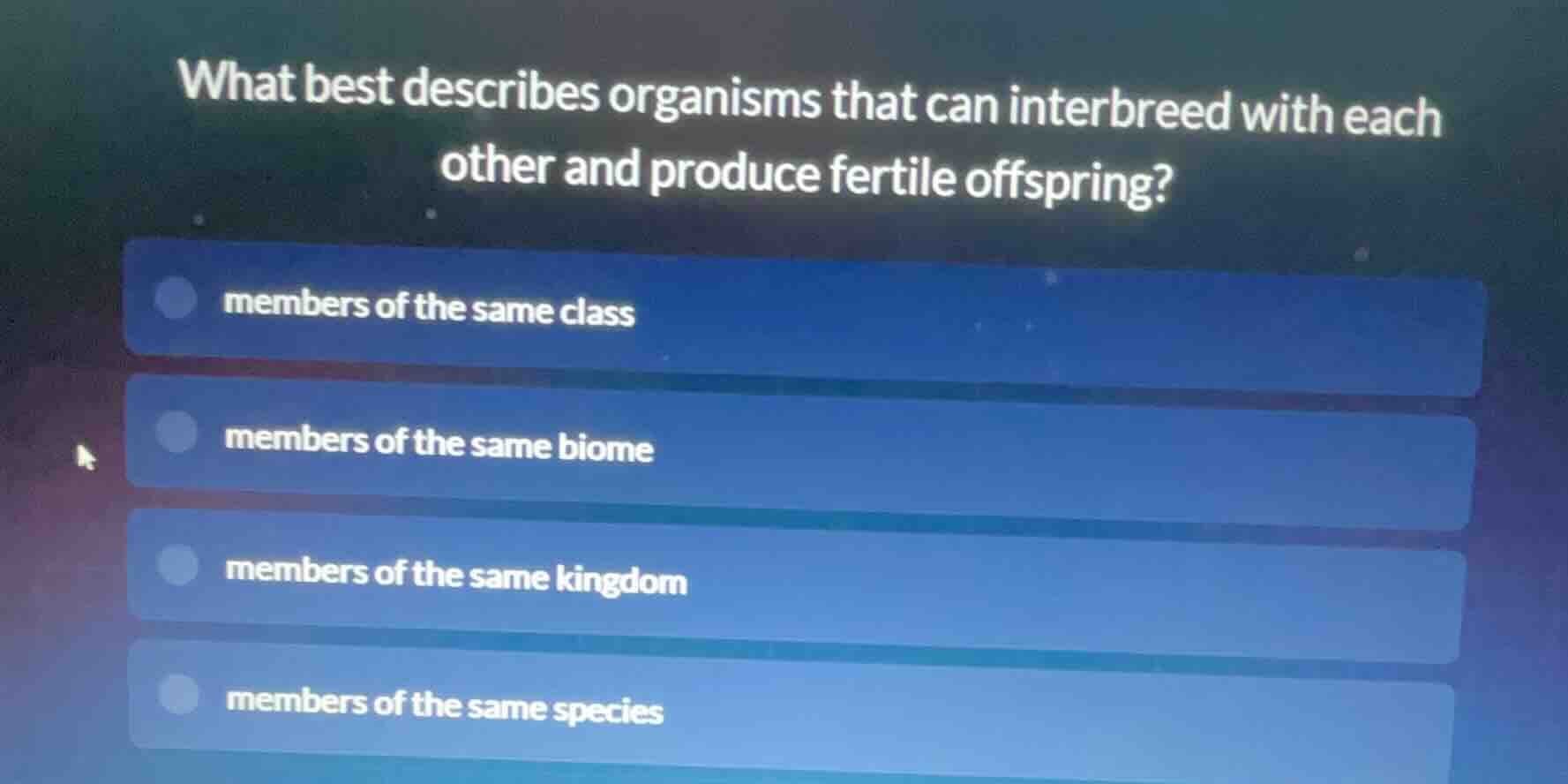what best describes organisms that can interbreed with each other and p…