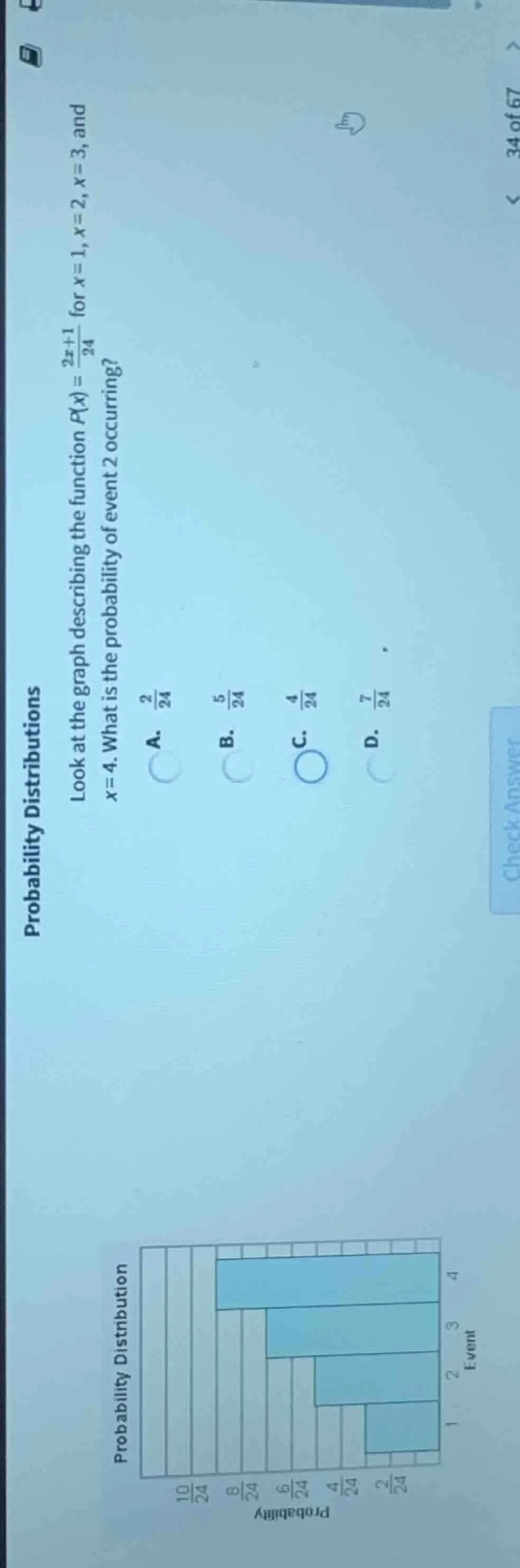 probability distributions look at the graph describing the function ( p…