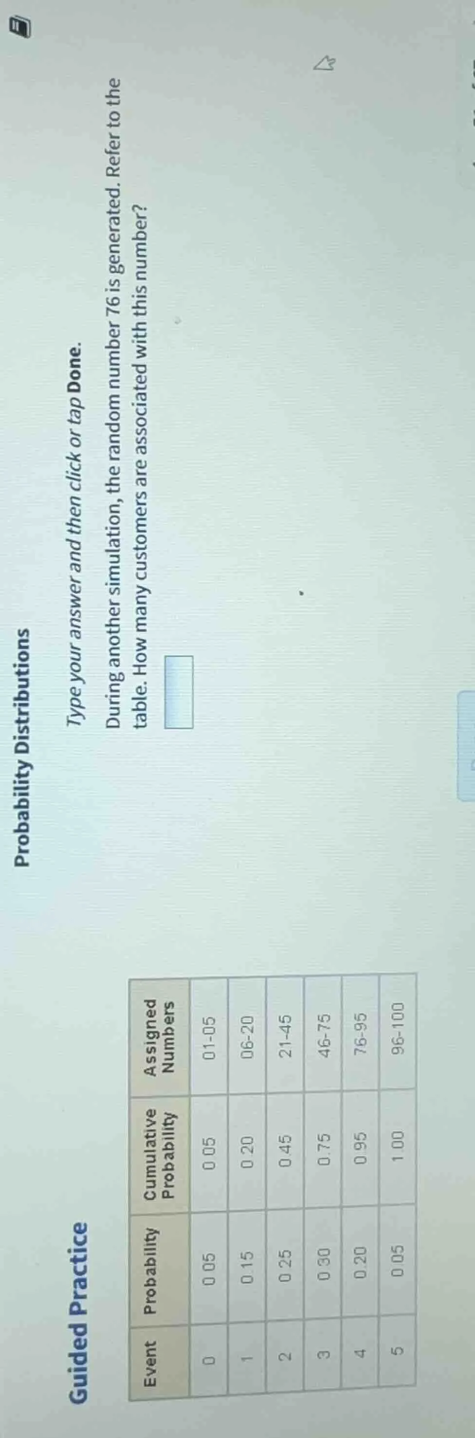 probability distributions guided practice type your answer and then cli…