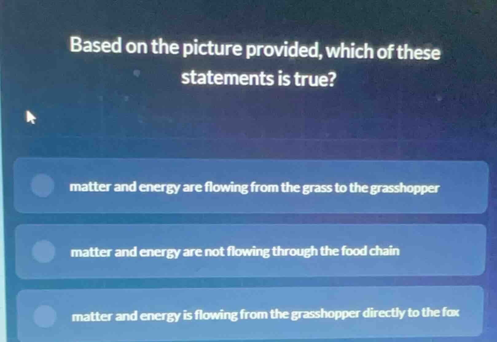 based on the picture provided, which of these statements is true? matte…