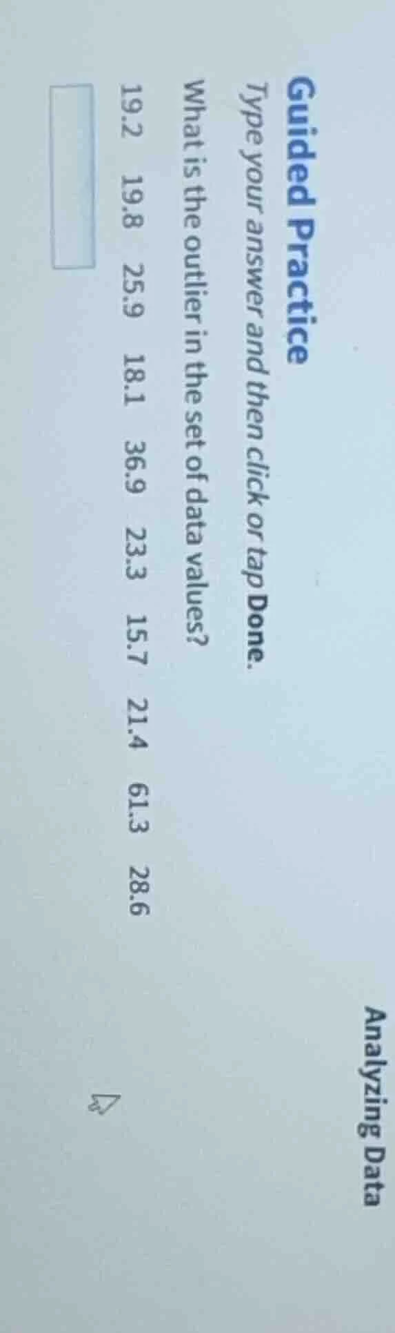 guided practice type your answer and then click or tap done. what is th…