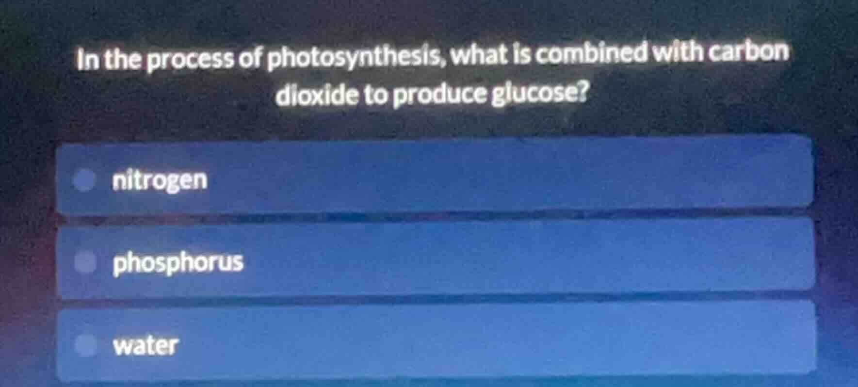 in the process of photosynthesis, what is combined with carbon dioxide …