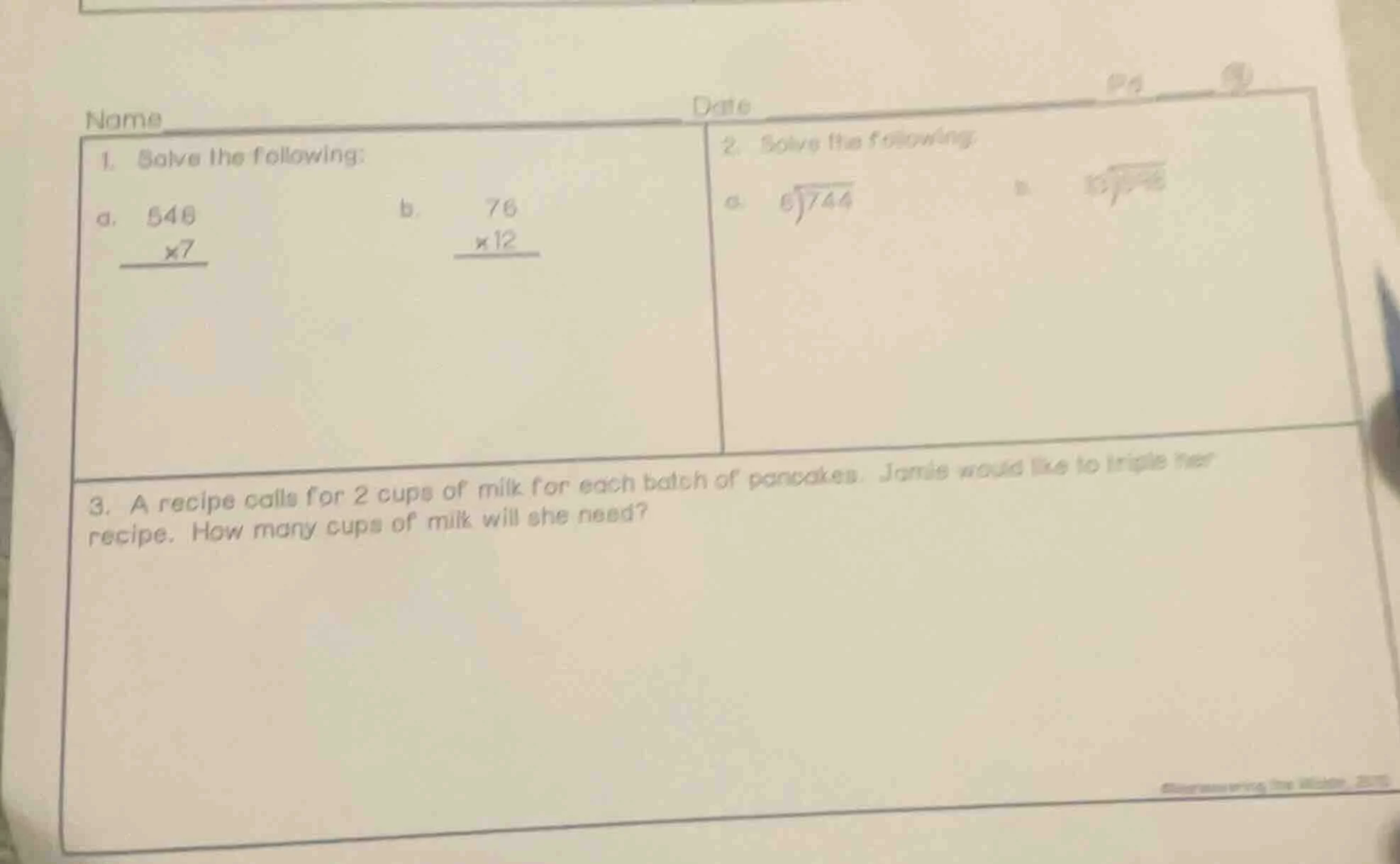 name date pd 1. solve the following: a. \\( \\begin{array}{r} 548 \\\\ …