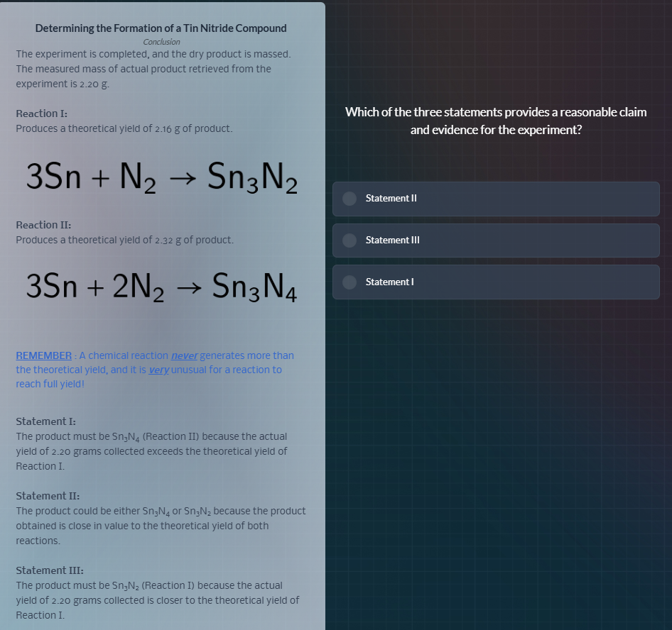 determining the formation of a tin nitride compound conclusion the expe…