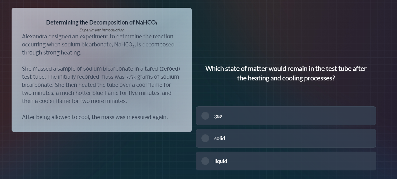 determining the decomposition of nahco₃ experiment introduction alexand…