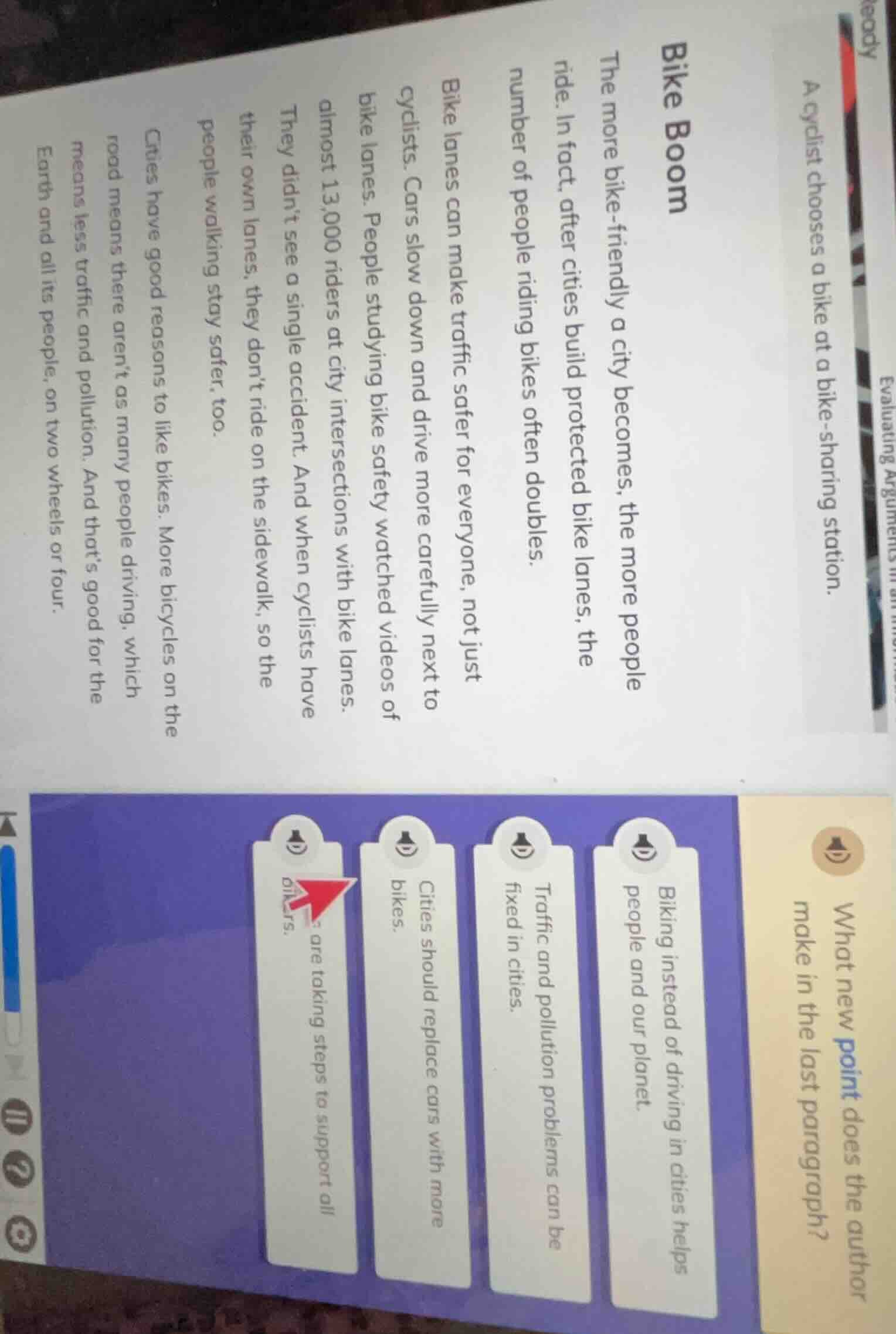 a cyclist chooses a bike at a bike - sharing station. evaluating argume…