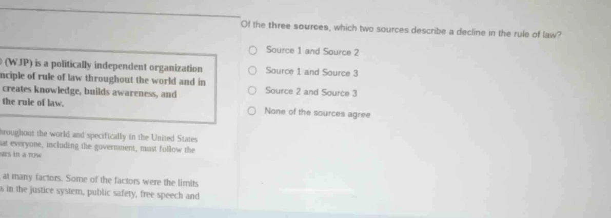 (wjp) is a politically independent organization ciple of rule of law th…