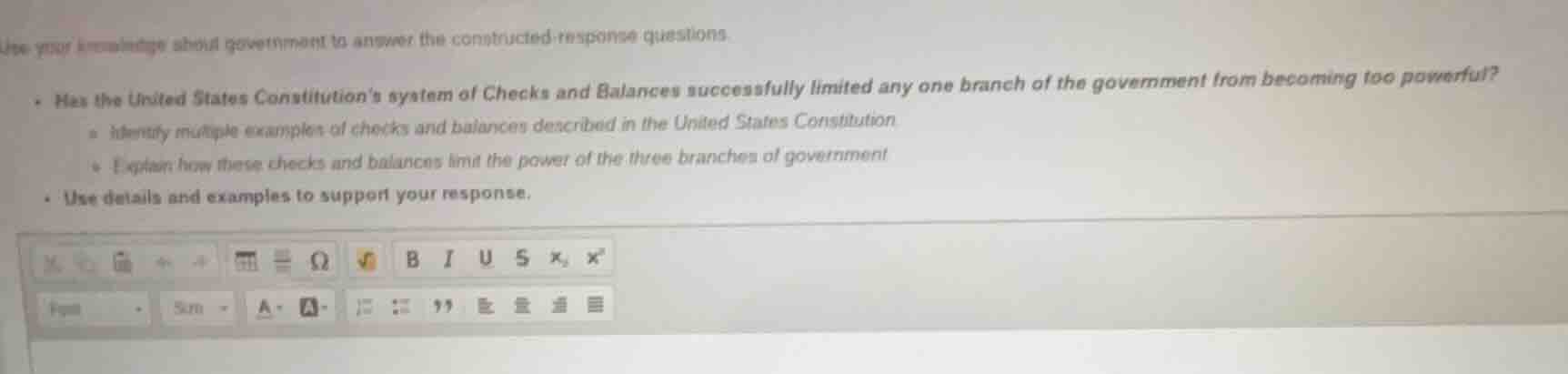 use your knowledge about government to answer the constructed - respons…