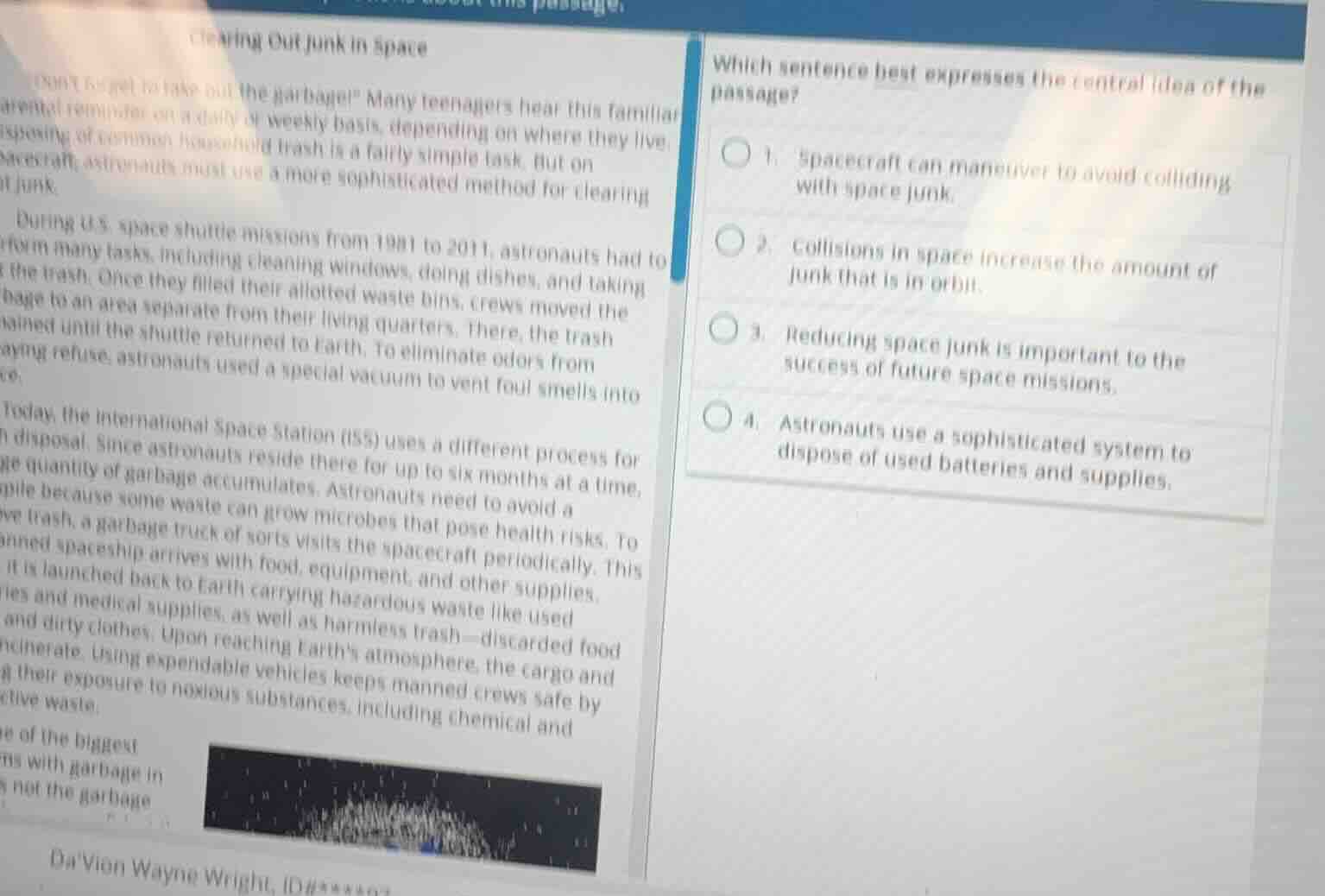 clearing out junk in space \dont forget to take out the garbage!\ many …