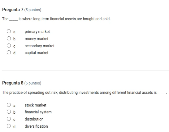 pregunta 7 (5 puntos) the ____ is where long - term financial assets ar…
