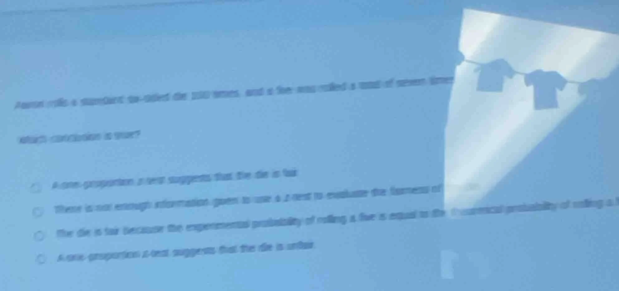 aaron rolls a standard six - sided die 1000 times, and a five was rolle…