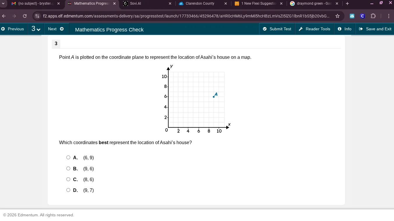 point a is plotted on the coordinate plane to represent the location of…
