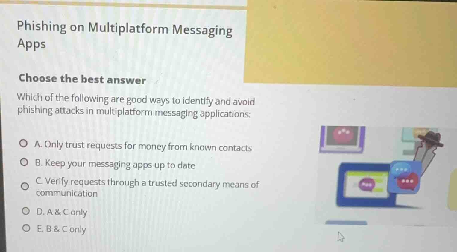 phishing on multiplatform messaging apps choose the best answer which o…
