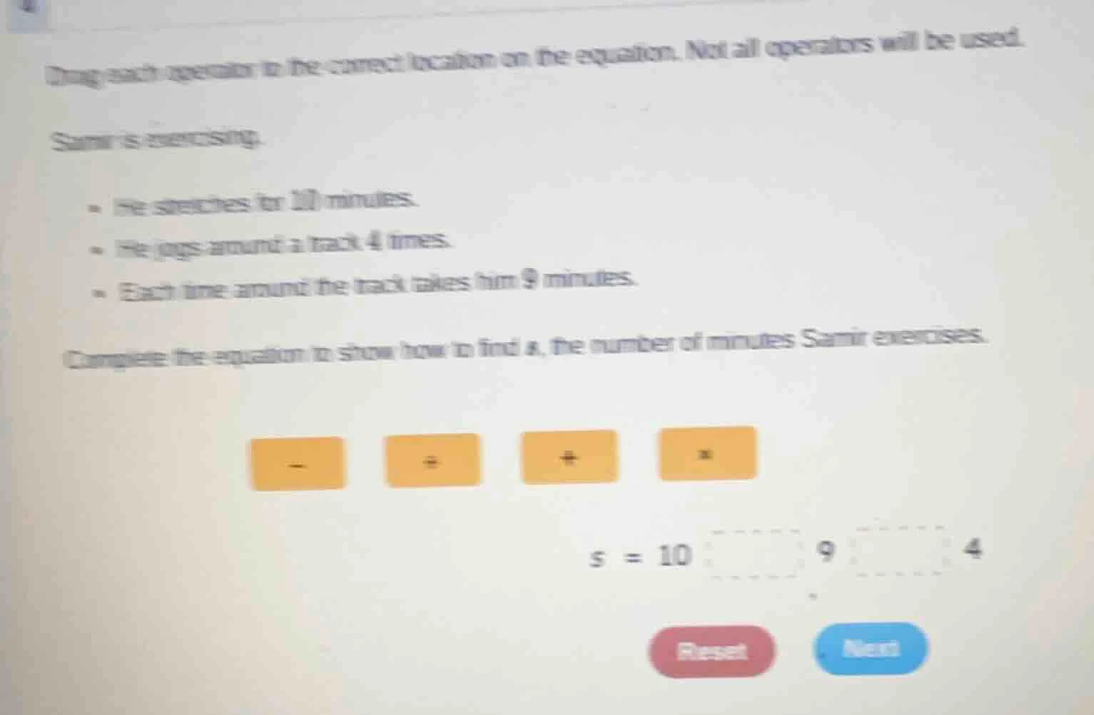drag each operator to the correct location on the equation. not all ope…