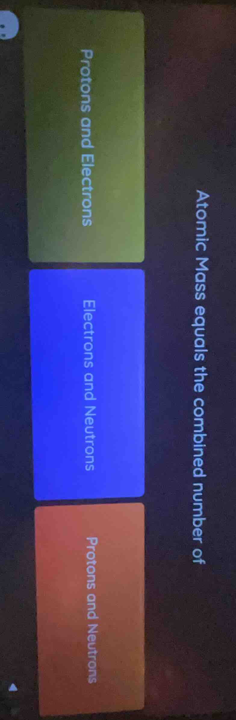 atomic mass equals the combined number of protons and electrons electro…