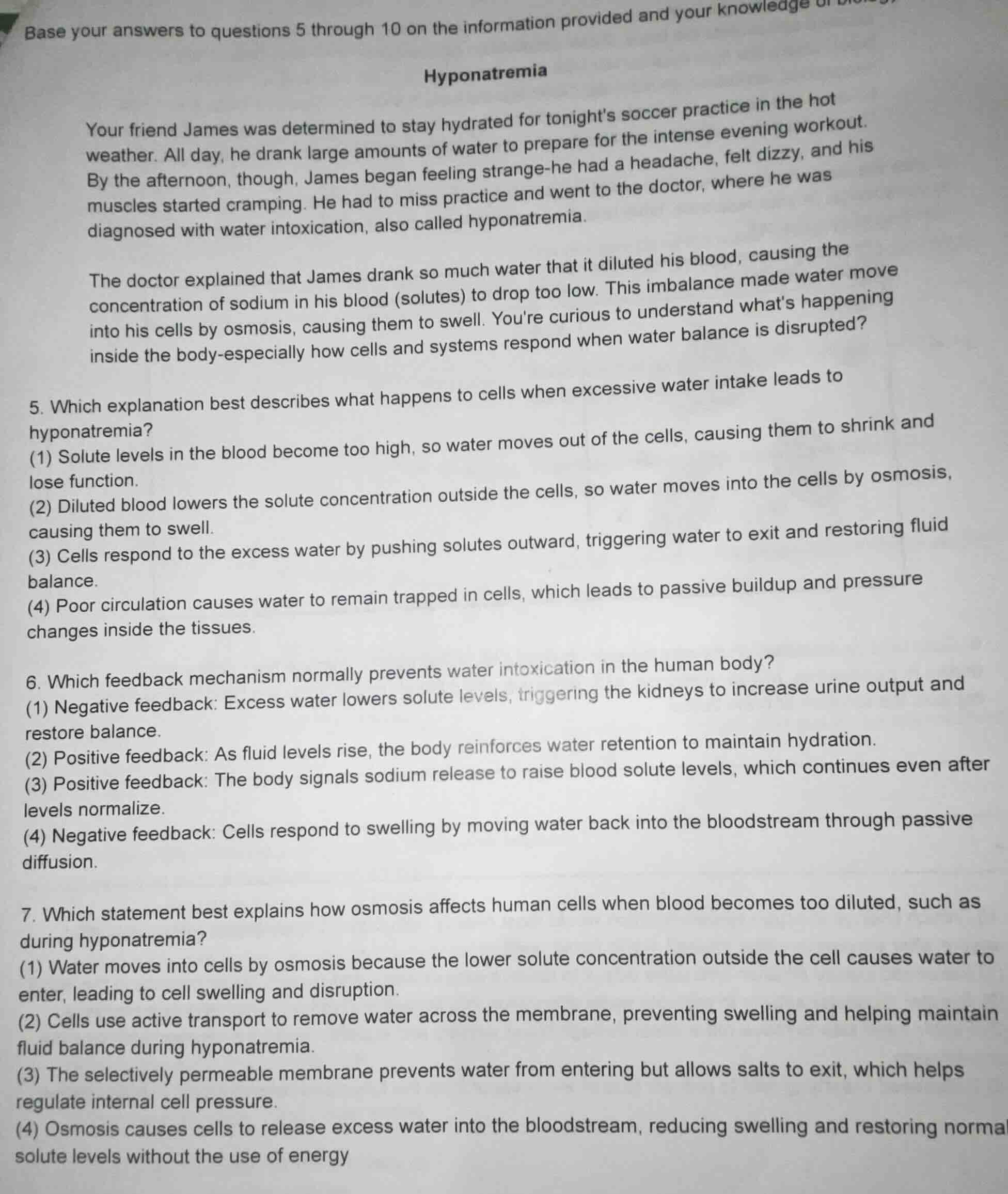 base your answers to questions 5 through 10 on the information provided…