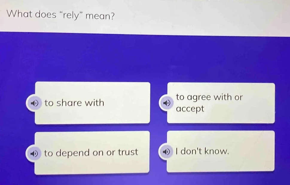 what does ely\ mean? to share with to agree with or accept to depend on…