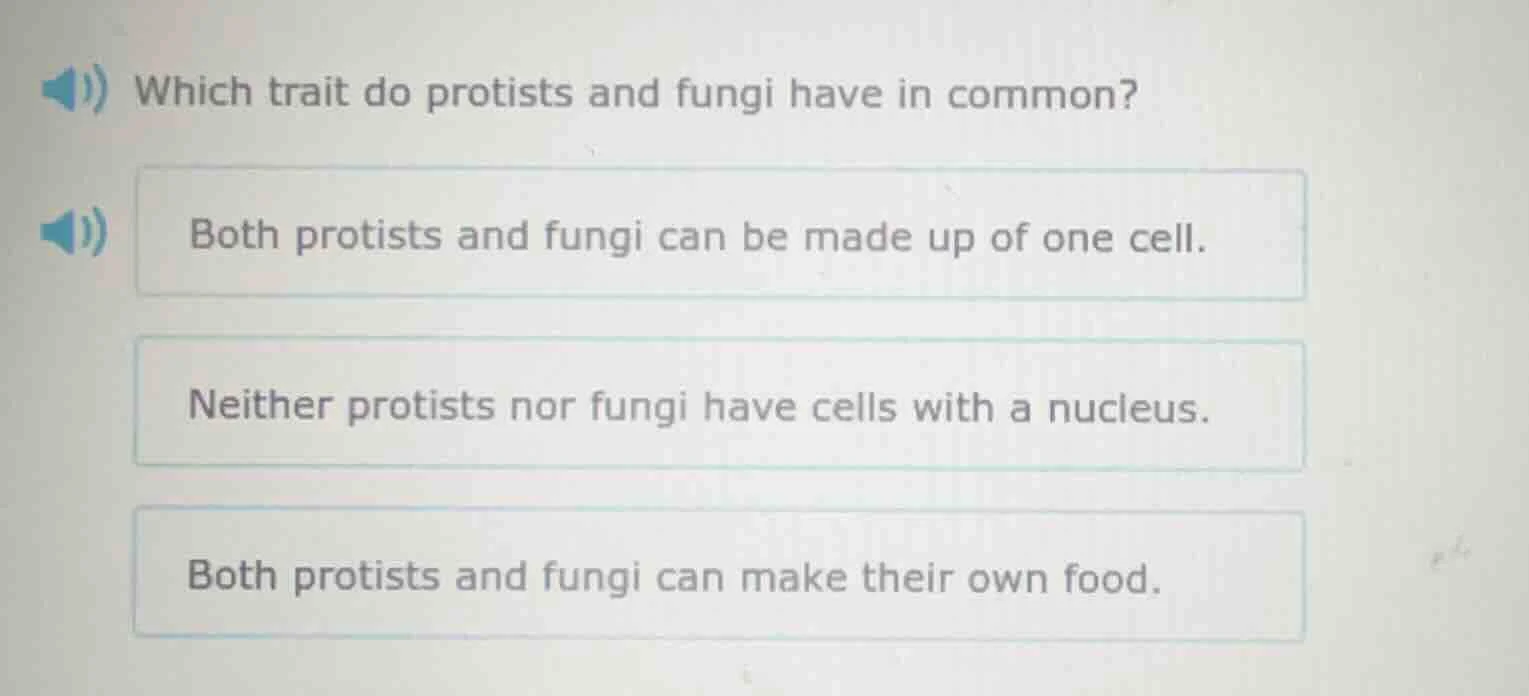 which trait do protists and fungi have in common? both protists and fun…
