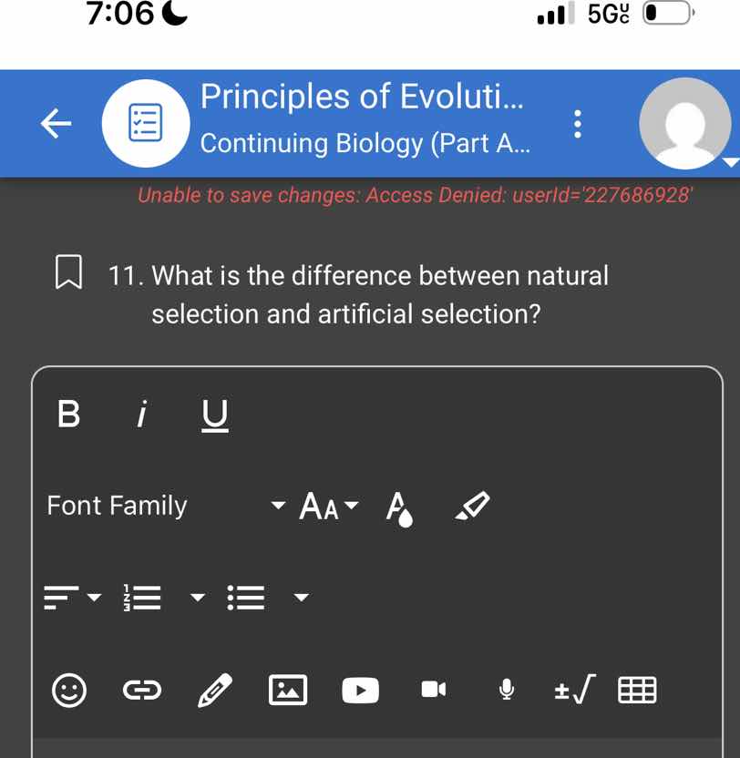 11. what is the difference between natural selection and artificial sel…