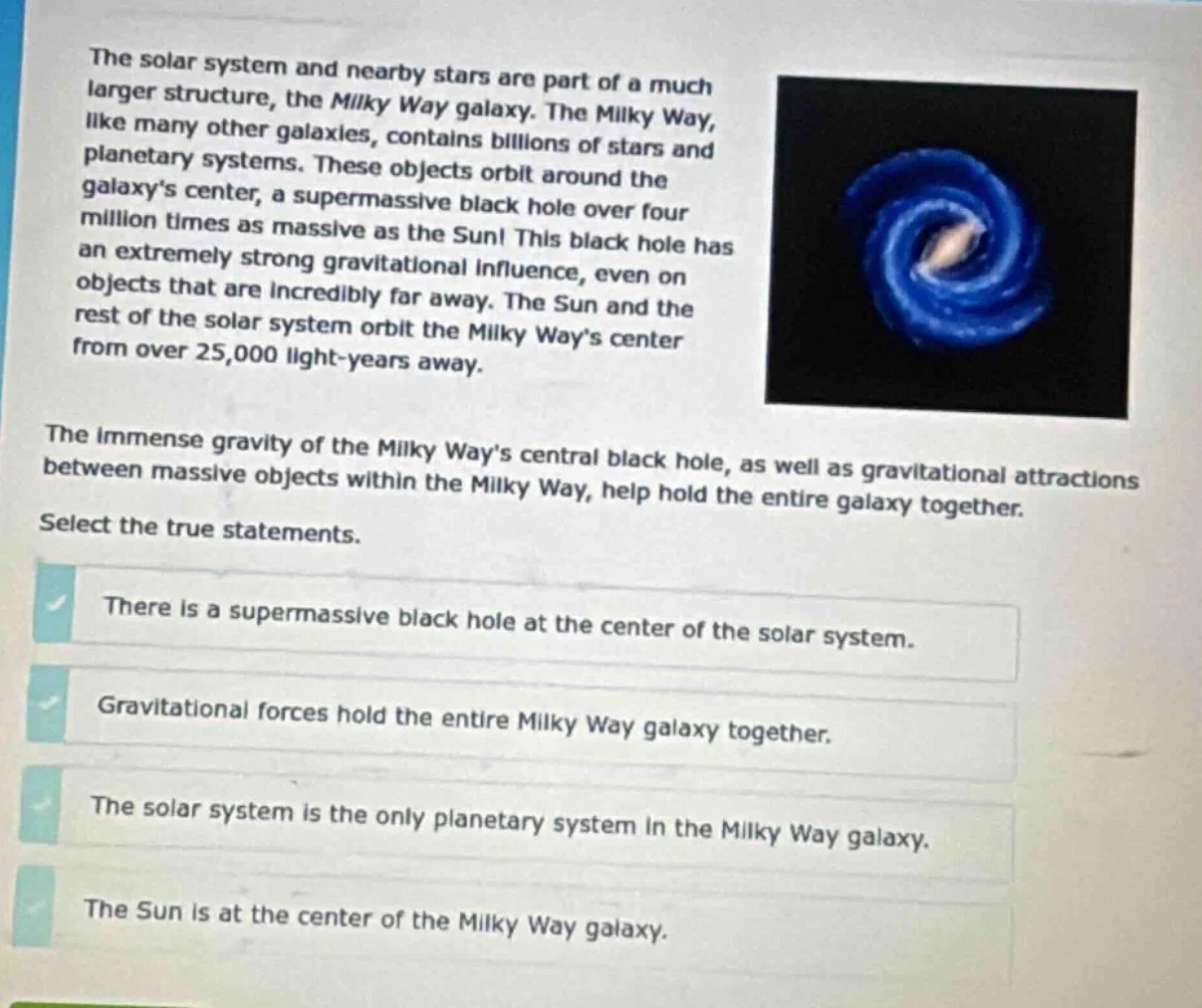 the solar system and nearby stars are part of a much larger structure, …