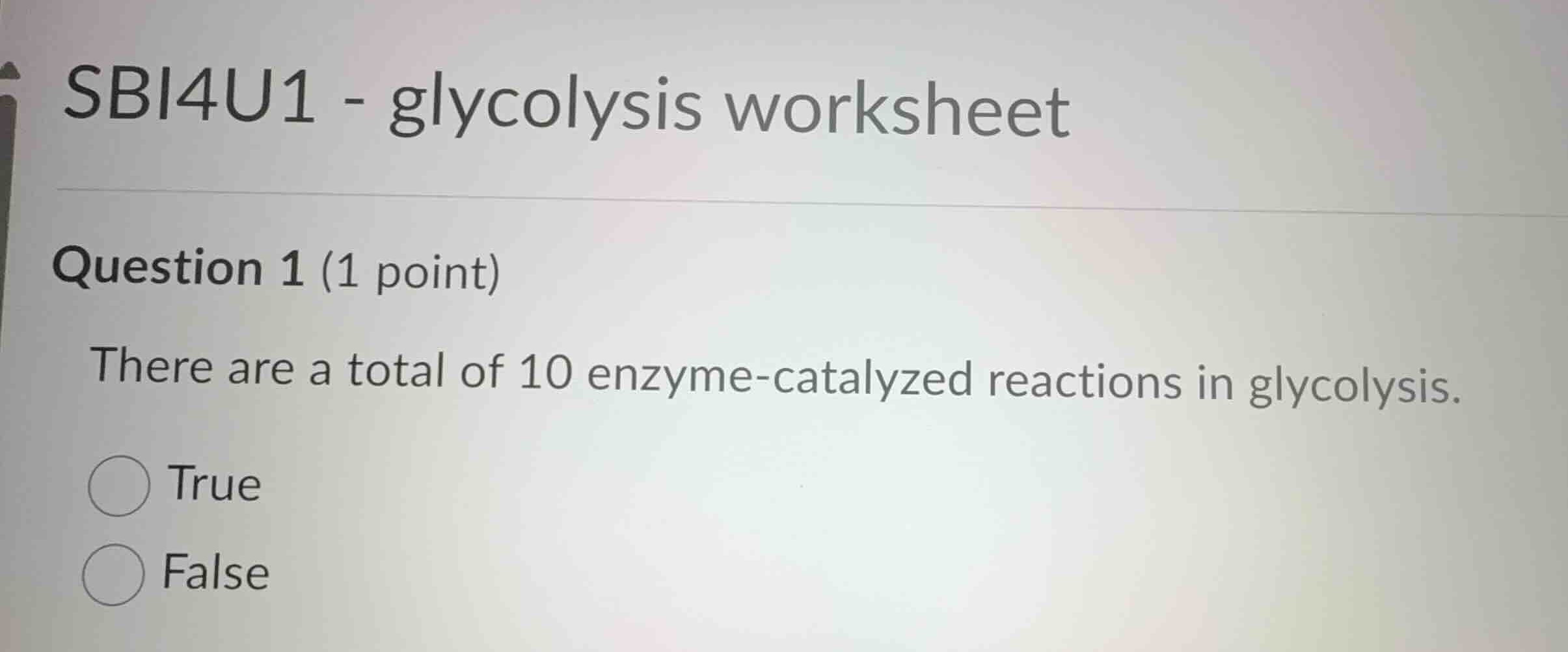 sbi4u1 - glycolysis worksheet question 1 (1 point) there are a total of…