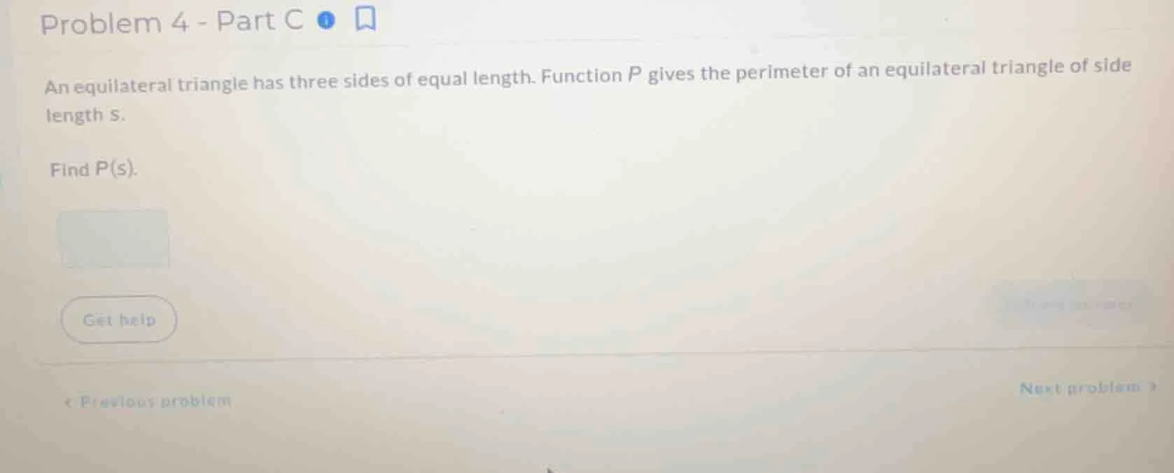 problem 4 - part c an equilateral triangle has three sides of equal len…