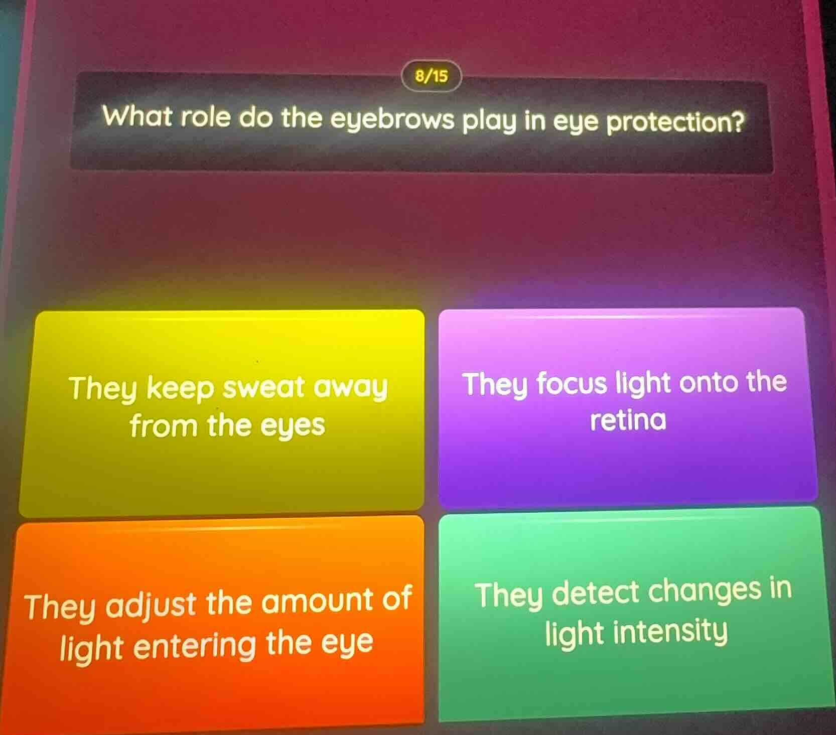 what role do the eyebrows play in eye protection? they keep sweat away …