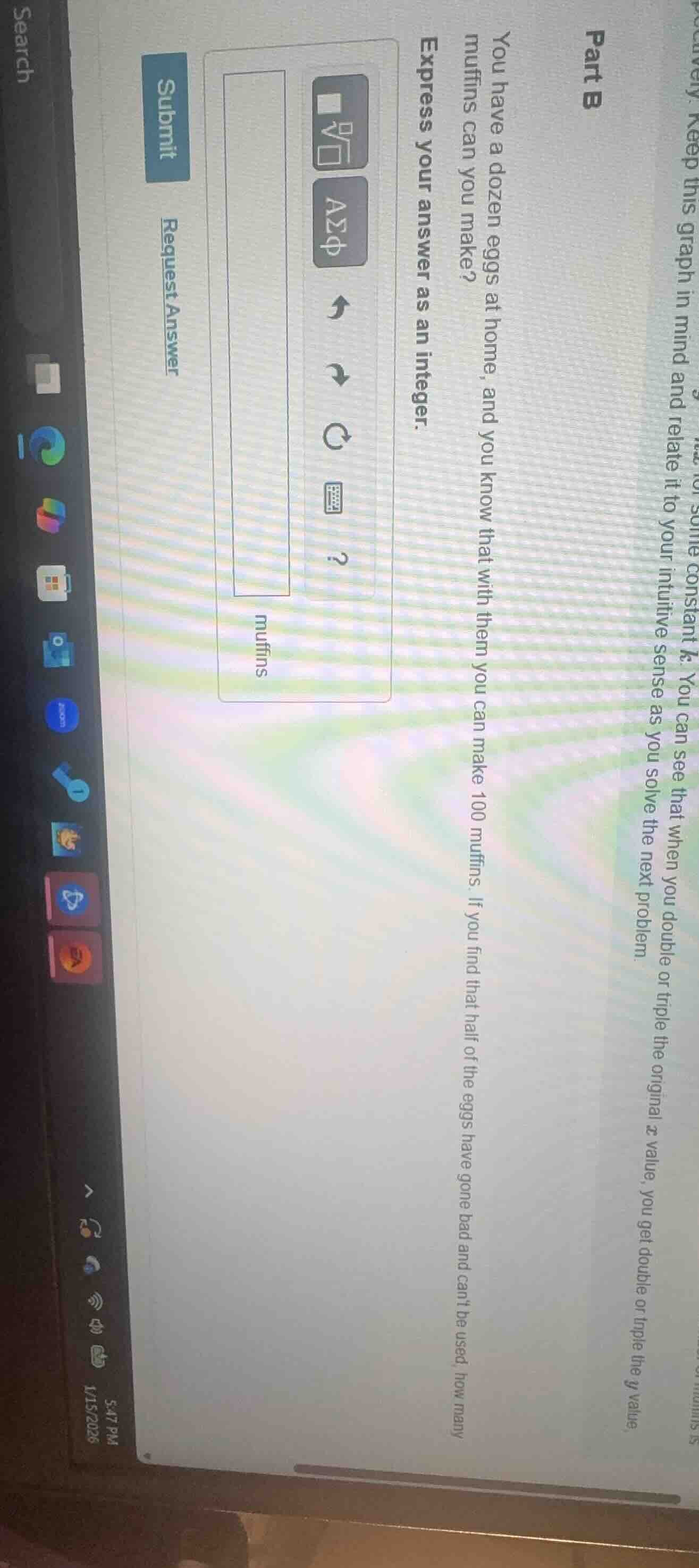 part b you have a dozen eggs at home, and you know that with them you c…