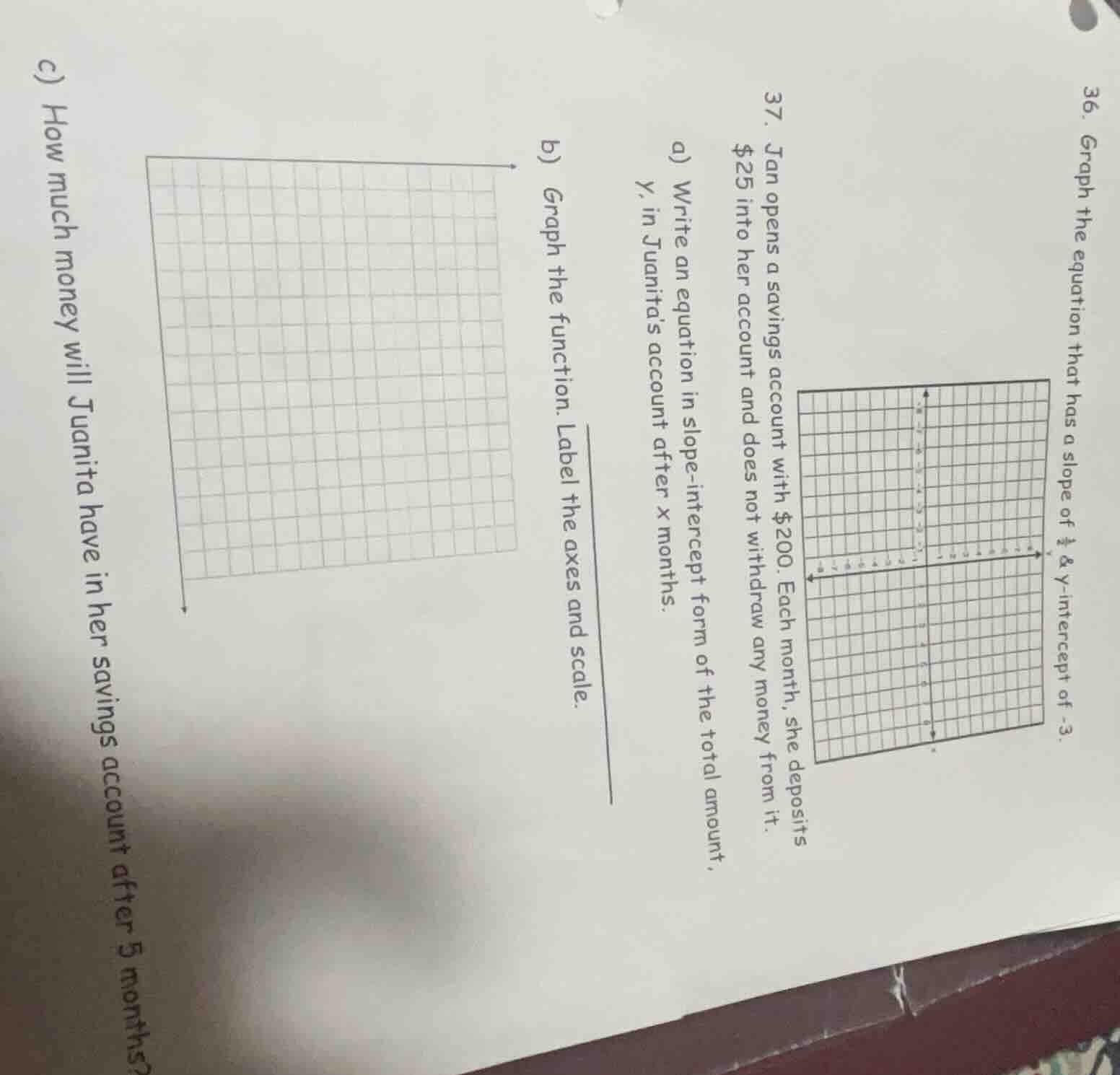 37. jan opens a savings account with $200. each month, she deposits $22…