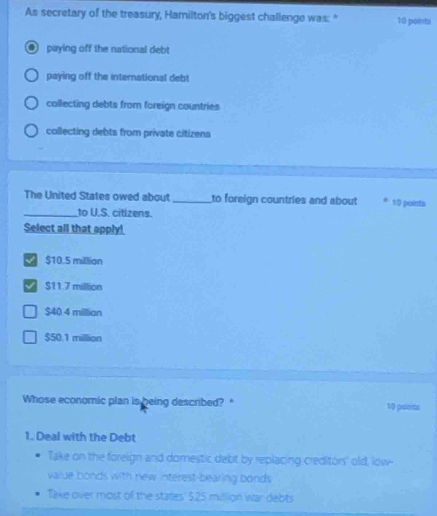 as secretary of the treasury, hamilton’s biggest challenge was: * - pay…