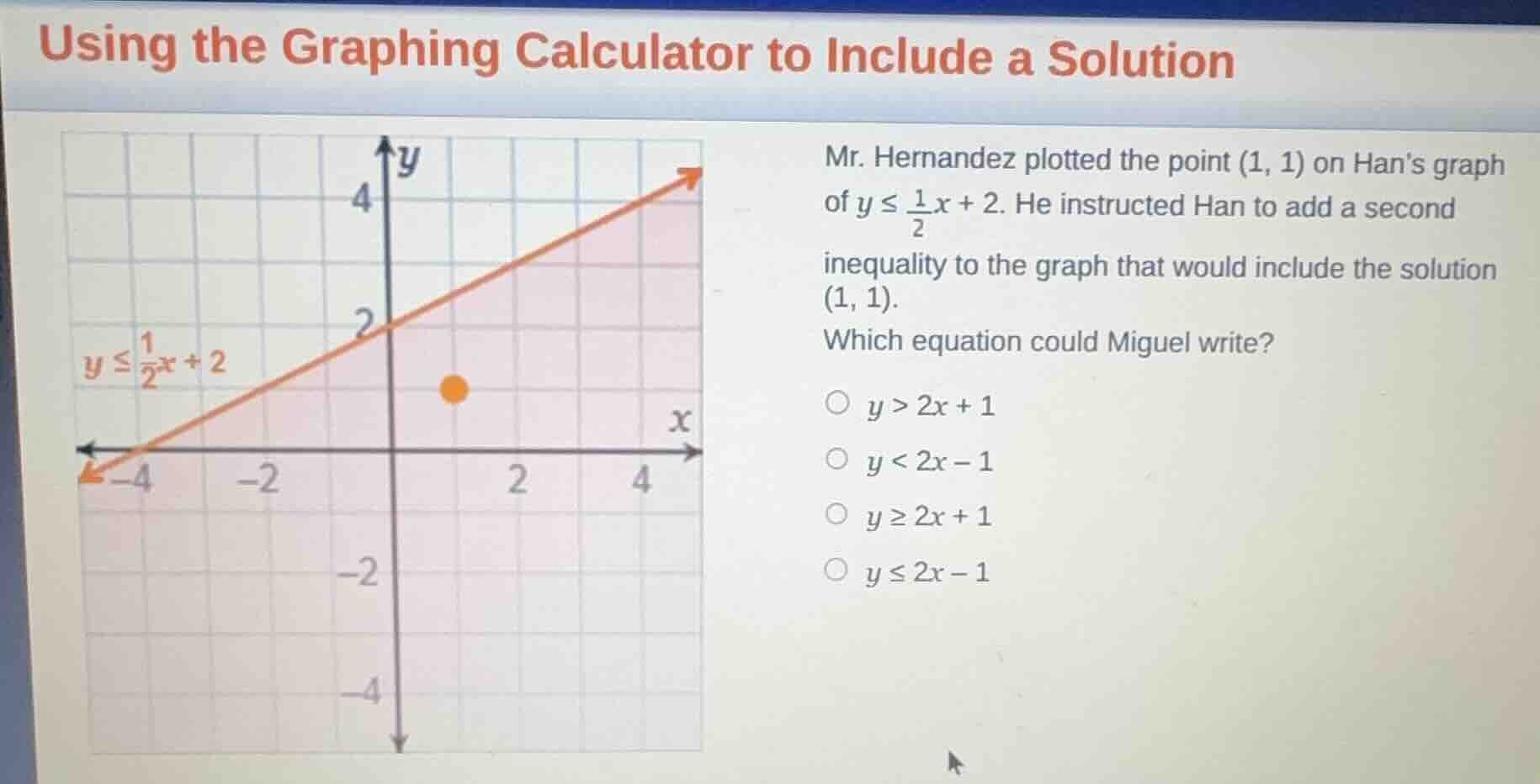using the graphing calculator to include a solution mr. hernandez plott…