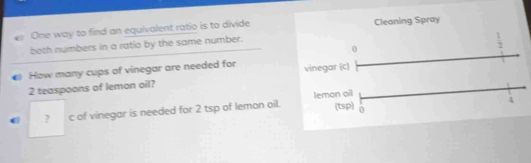 a) one way to find an equivalent ratio is to divide both numbers in a r…
