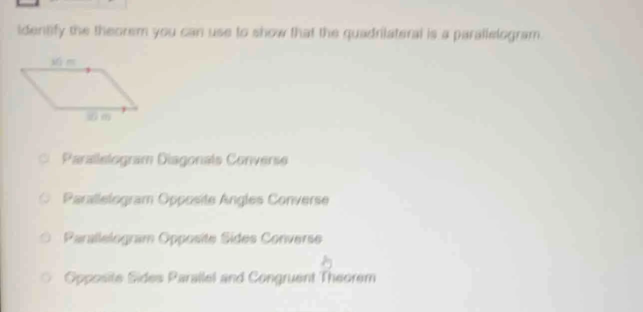 identify the theorem you can use to show that the quadrilateral is a pa…